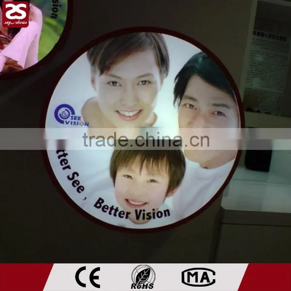 Wall Mounting Acrylic Round LED Light Box
