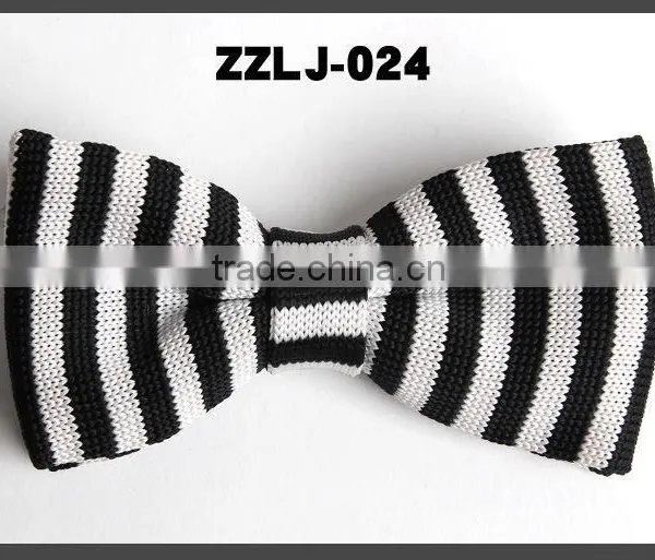 STRIP KNITTED PRE-TIED BOW TIES FOR GENTLEMAN photo-2