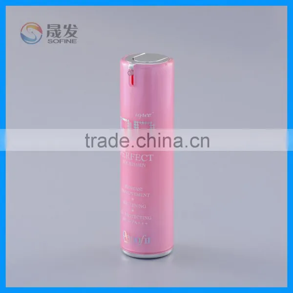 Light Pink Color Pretty Double Wall Plastic Cosmetic Lotion Bottle photo-2