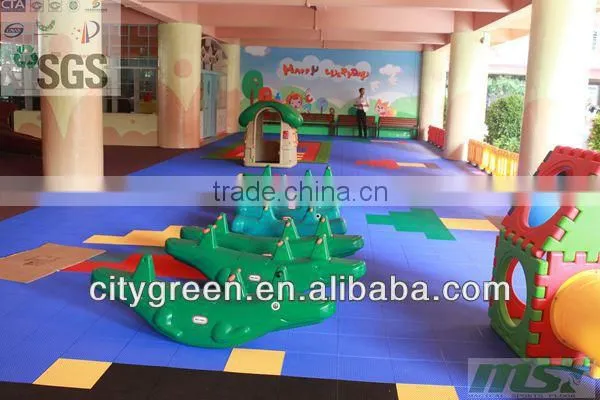 2014 High Quality Modified PP Suspended Colorful Non-skid Weatherproof Interlocking Kindergarten Floor Mats photo-3
