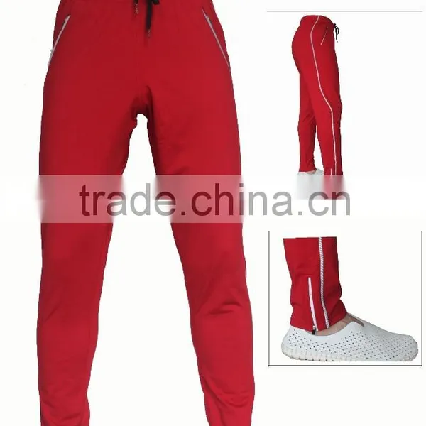 2016 Hot Sale Quality 50+ UV Protection Burgundy Relaxed Fitness Long Pant for Running Yoga