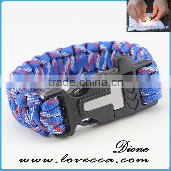 Multi Color Military Braided Paracord Cheap Survival Bracelet With Logo Manufacturer photo-5