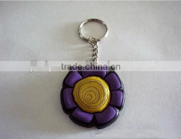 3d flower shaped keychain