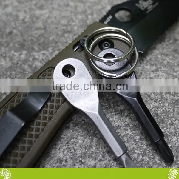 Factory Mini Pocket Stainless Steel Outdoor Survival Tool Screwdriver With Key Ring,Portable Multifunctional 2-key Screwdriver photo-6