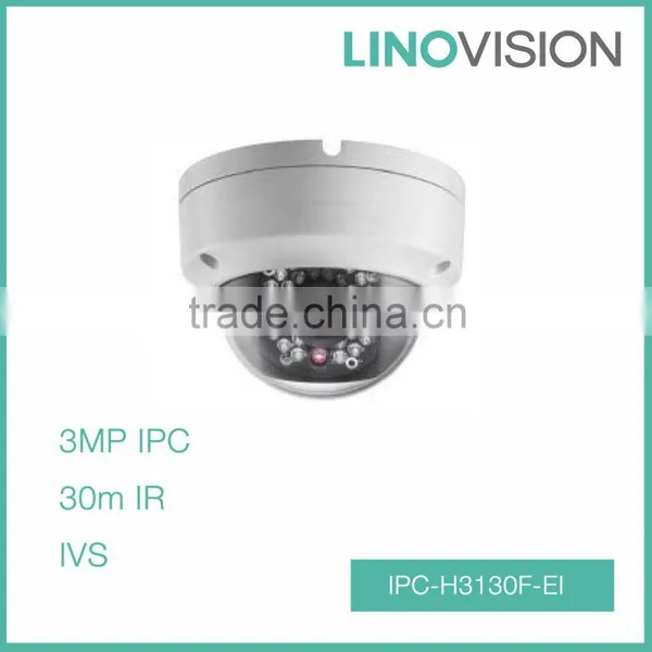 3MP Vandal-proof Fixed Dome Network CCTV Camera With SD Card