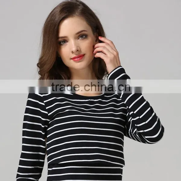 Long Sleeves Nursing Wear Breastfeeding Top for Pregnant Women photo-4