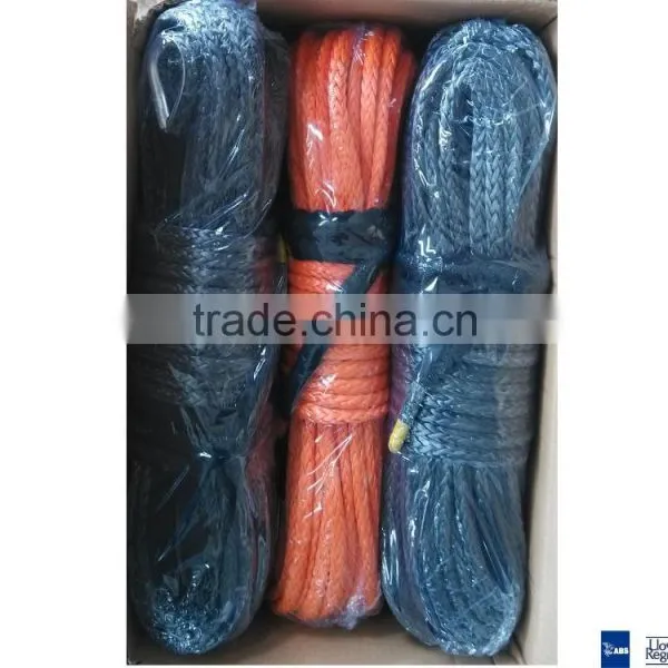 12mm x 50mtrs Synthetic Winch Rope With 2mtrs Black Protector