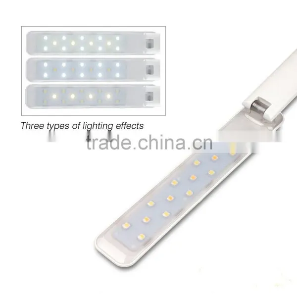 5-level Dimmable Touch Switch Folding LED Desk Lamp (Calendar and Alarm Clock,Temperature) photo-4