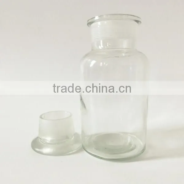 250ml 500ml 1000ml White Glass Chemical Empty Bottle With Frost Lid