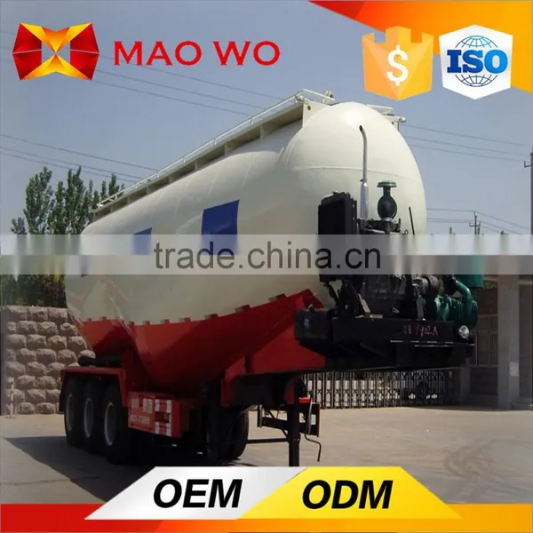 Tri-axle V Shape Cement Bulker, Bulk Cement Tank Semi Trailer For Sale photo-3