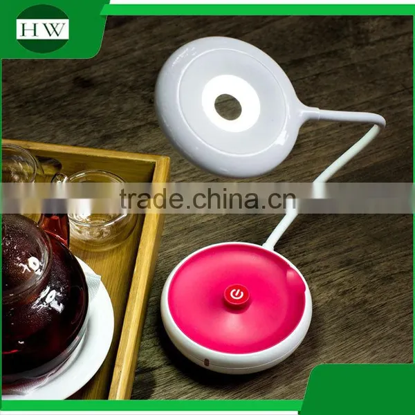 Plastic Portable Round Foldable Folding Eye Protection Usb Rechargeable Dimmable Led Study Reading Desk Table Night Light Lamp photo-4