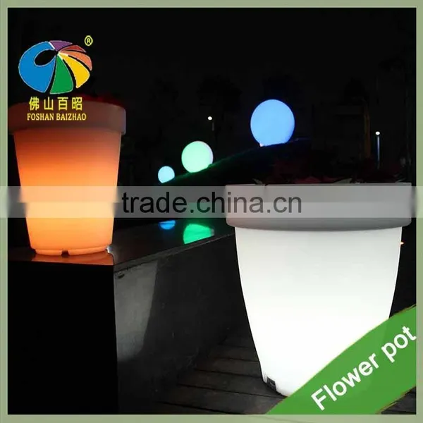 Led Flower Pots Solar Planters Ceramic Flower Pot With Hydroponic Growing Systems photo-2