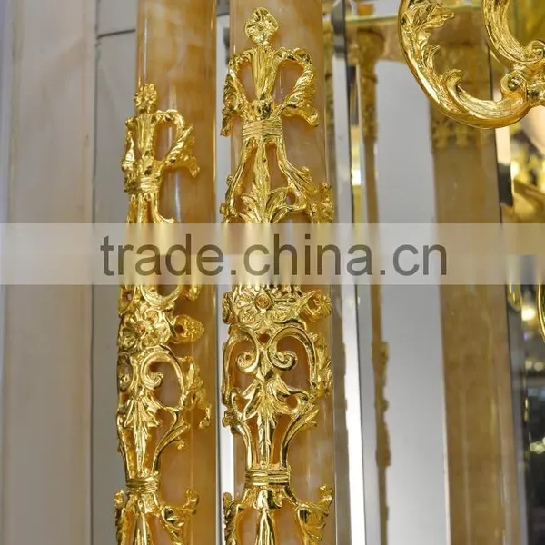 Italian Design Antique Grandfather Clock, Pendulum Marble Clock, 24K Gold Royal Chiming Clock photo-6