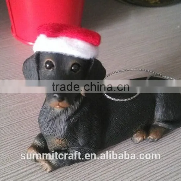 Resin Dachshund Dog Gift Unique Christmas Tree Ornament photo-3