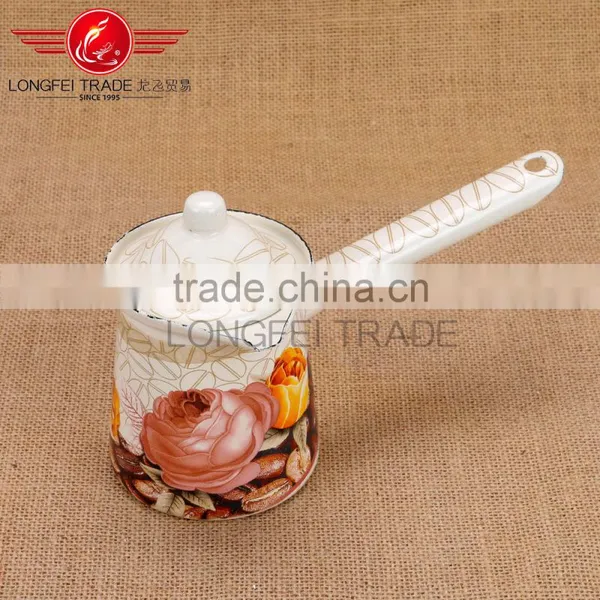3PCS Stock Offer All Size Copper Enamel Turkish Coffee Pot With Lid photo-6