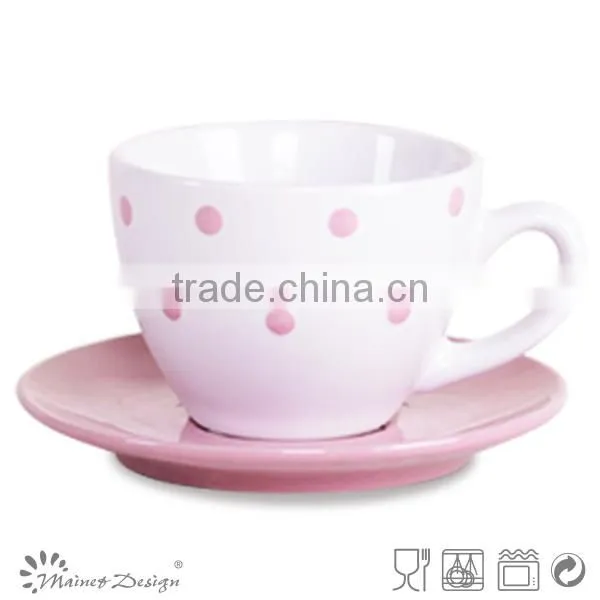 Color Glaze Stoneware Ceramic Cheap Cup and Saucers photo-3