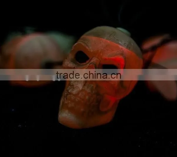 China Manufacturer Plastic LED String Light Skull Halloween Decorations photo-3