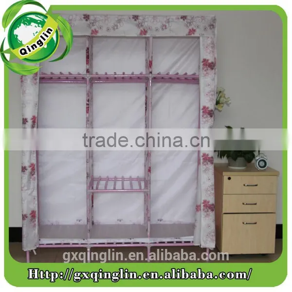 High Quality Fabric Coated Bedroom Furniture Wardrobe for Bedroom photo-2