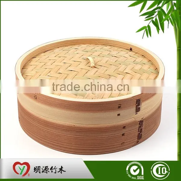 High-quality Eco-friendly Round Bamboo Food Steamer photo-3