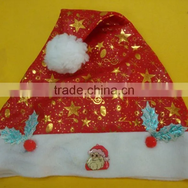 LED Light Christmas Hat Flashing Hat Santa Cap Christmas Decorations Five-star Electronic Lamp Cap Star photo-2