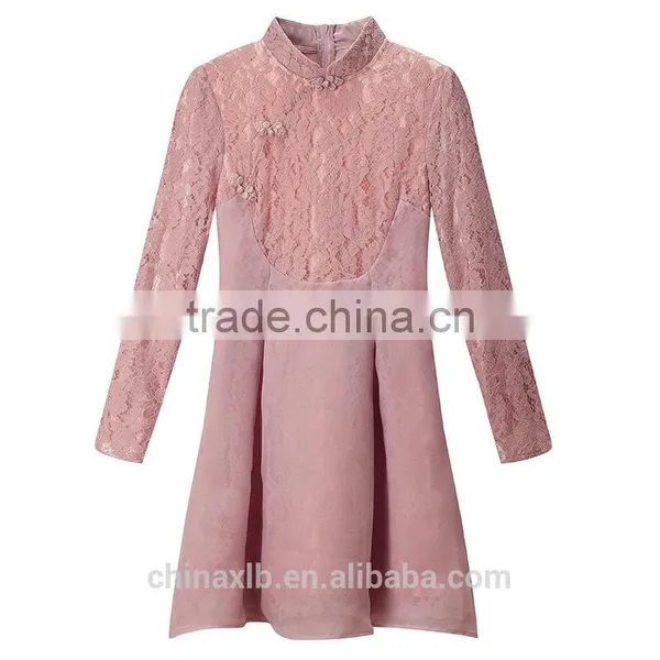 Winter Chinese Traditional Elegant Plain Velvet Cheongsam Dresses for Women photo-6