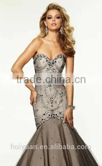 Luxurious Beaded New Designer Low Cut Back Trumpet/mermaid Winter Ball Dresses photo-3