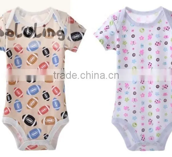 2015 Top Fashion Unisex 100% Cotton Wholesale Baby Bodysuits Newborn Baby Clothing ,Infant Rompers photo-5