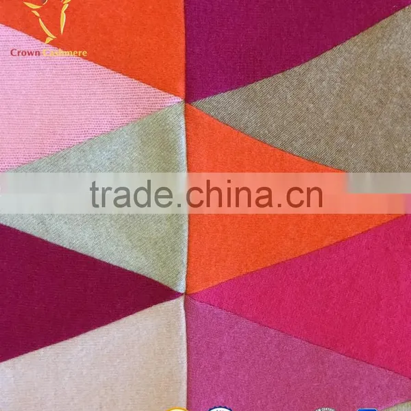 Multi-colors Triangle High Quality Cashmere Throw Blanket photo-2