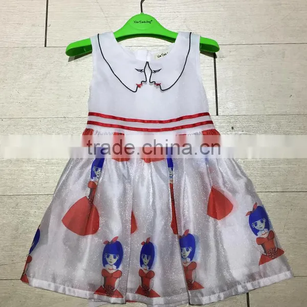 Kids 2017 Baby Girls Vintage Style Popular Design With Printing and Special Collar Designs photo-2