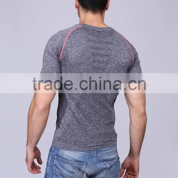 High Quality Seamless Men's Sport Wear Training T-shirt photo-2