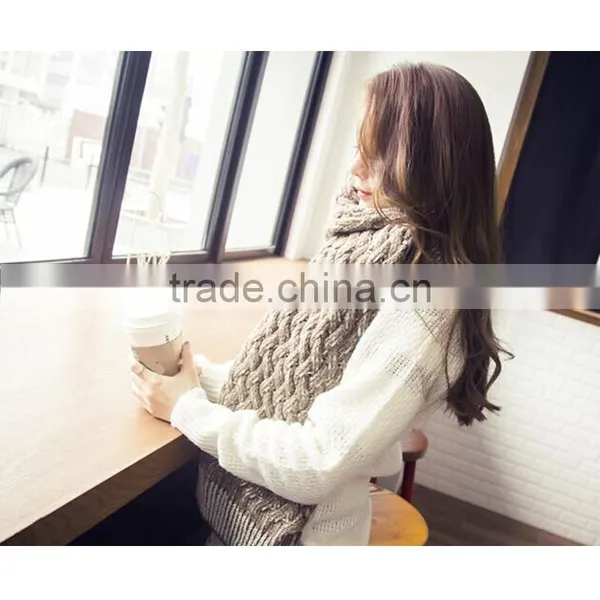Latest Design Super Long and Super Warm 3color Choice Men and Women Acrylic Fashion Neckwear Muffler photo-3