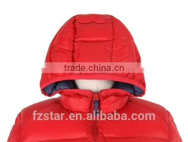 New Fashion Slim Winter Hoody Red Ultralight Women Goose Down Jacket W1097 photo-4