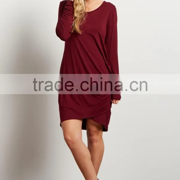 New Collection Fashion Long Sleeve Side Ruched Wholesale Maternity Clothes photo-6