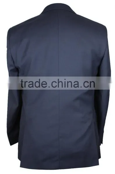 NAAMS MEN'S WOOL 2 BUTTON 2 VENT SLIM FIT SUIT JACKET FLAT FRONT PANT NAVY photo-6