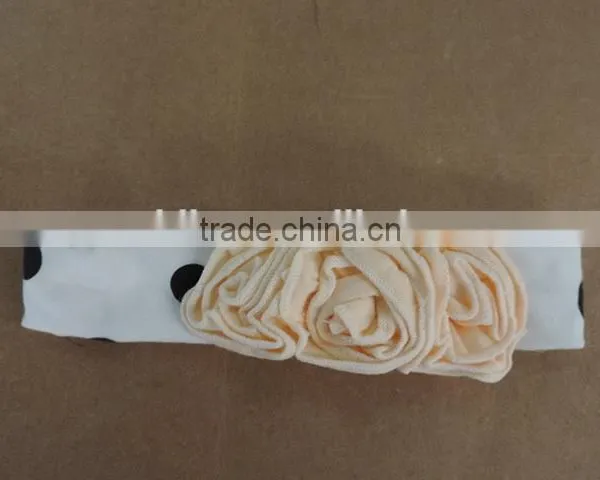 Baby Girl Elastic Fabric Headband Kids Braid Cross Dot Hairband Flower Knot Solid Craft Children Boutique Headband photo-4