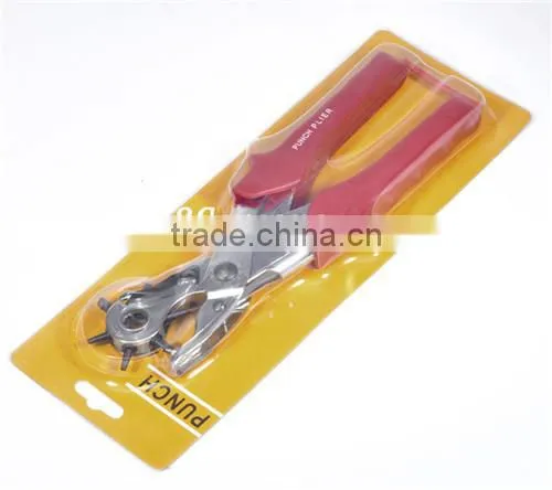 Jewelry Tools Hand Pliers Tool Red Adjustable Leather Belt Hole Punches photo-4