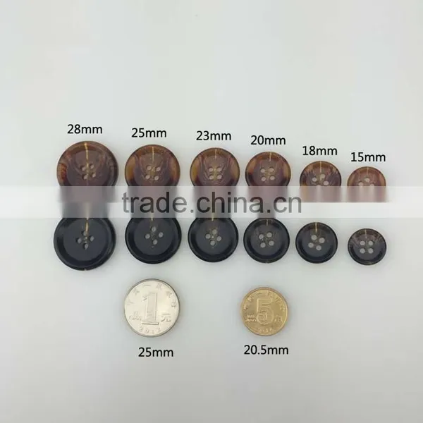 Cloth Coat Black Deep Coffee Color Copy Horn Buttons photo-3