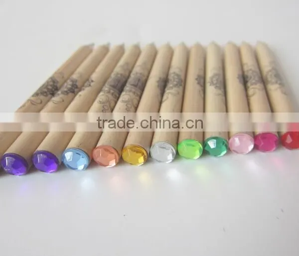 3.5''HB Natural Pencils Wih Diamond in Paper Tube photo-2