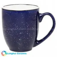 16oz Speckled Design Bistro Style Wide Body Ceramic Drink Mug
