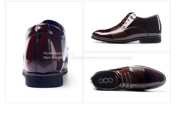 Mens Height Increasing Elevator Shoes for Wedding Formal Dress photo-4
