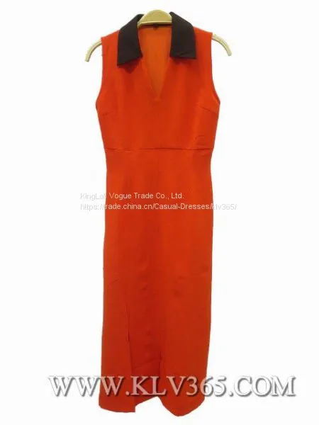 Women Designer Dress Red Fashion Low V Neck Celebrity Party Dress China Online Wholesale photo-2