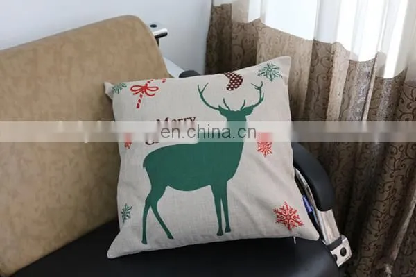 Custom Christmas Home Decorative Pillow Cover Fashion Cute Christmas New Design Cotton Linen Cushion Cover photo-5
