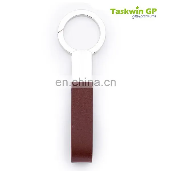 Simple Design Hot Wholesale Promotional Use Cheap PU Leather Keychain photo-2