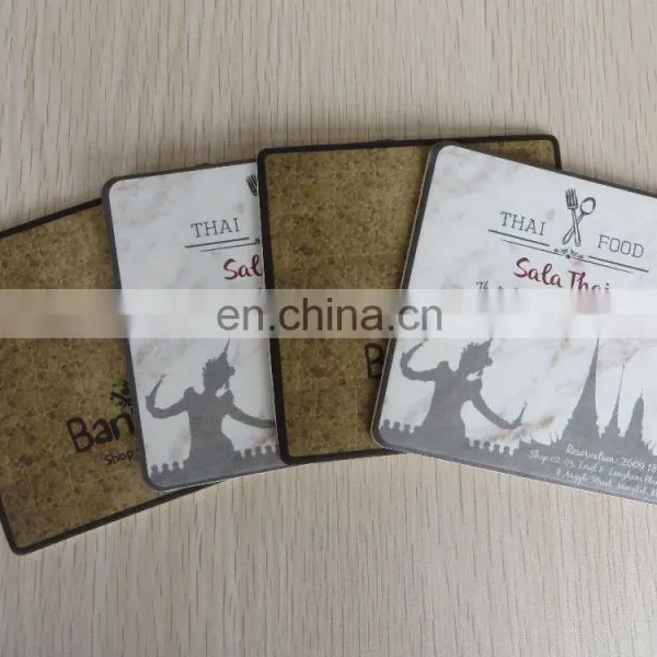 Custom Absorbent Disposable Cardboard Coasters in Cheap Price photo-4