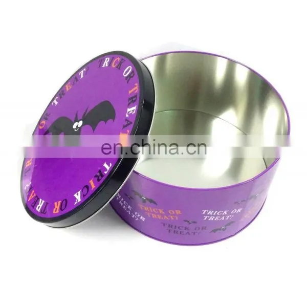 Round Halloween Candy Tin Box photo-3