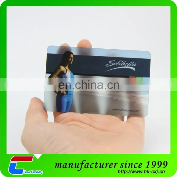 CR80 85.5*54mm Chuangxinjia Professional Manufacturer Custom Plastic Transparent Business Card photo-4