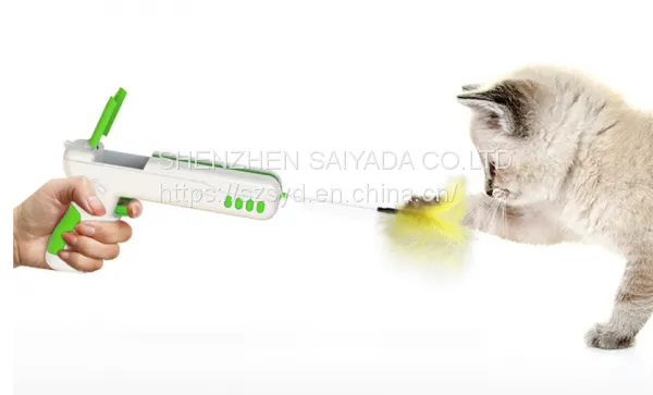 A cat toy with a cudgel and feather Cat Teaser
