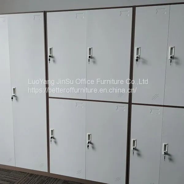 Полноразмерный шестидверной металлический шкаф-гардероб для хранения одежды размером высота 1850 мм