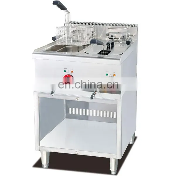 Commercial Table Top Stainless Steel Double Bowls Electric Fryer With Total Capacity 16 Liters photo-2