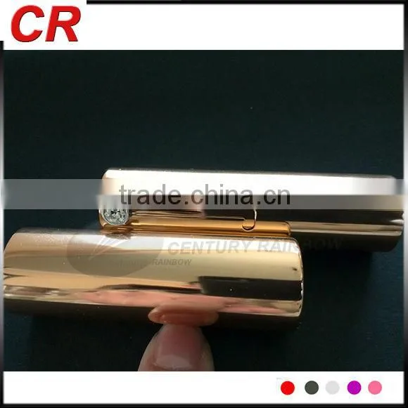 Golden Cosmetic Brush Portble Use With Beautiful Crystals